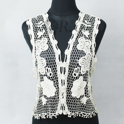 榮基工廠 專業加工水溶女式全棉刺繡馬甲背心，多款可訂染批發